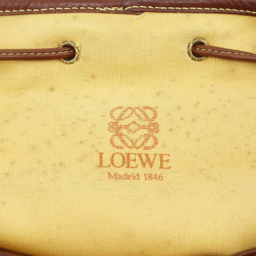 LOEWE Backpack Anagram Suede Green Authentic