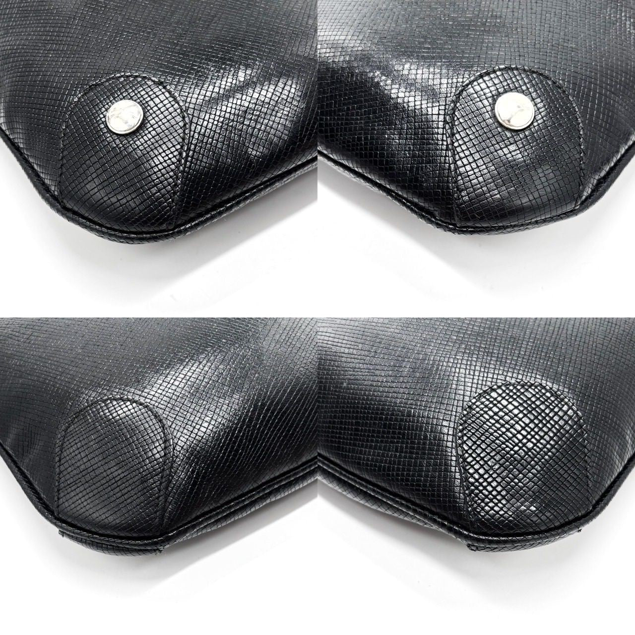Longchamp Shoulder Bag Purse Black Authentic Leather
