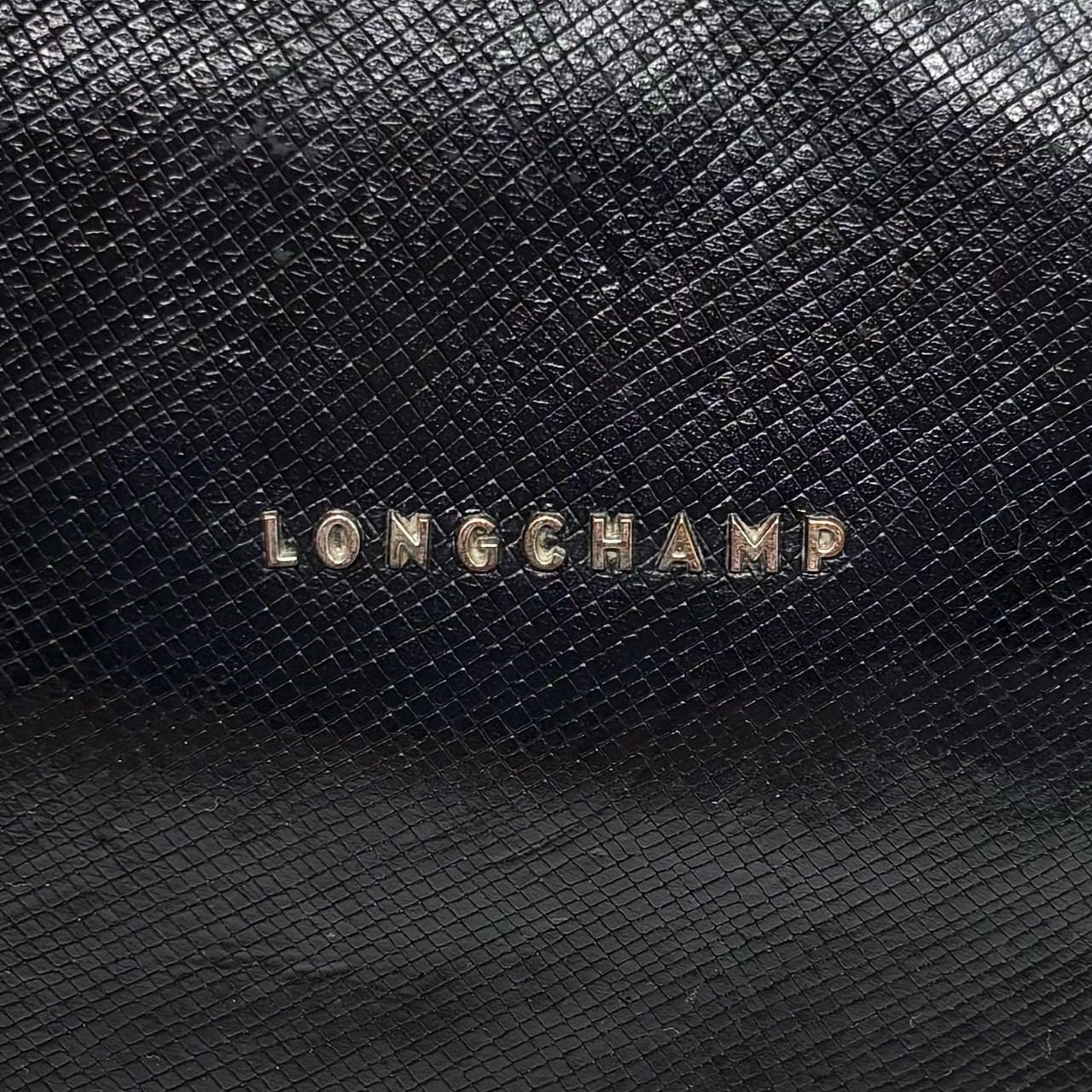 Longchamp Shoulder Bag Purse Black Authentic Leather