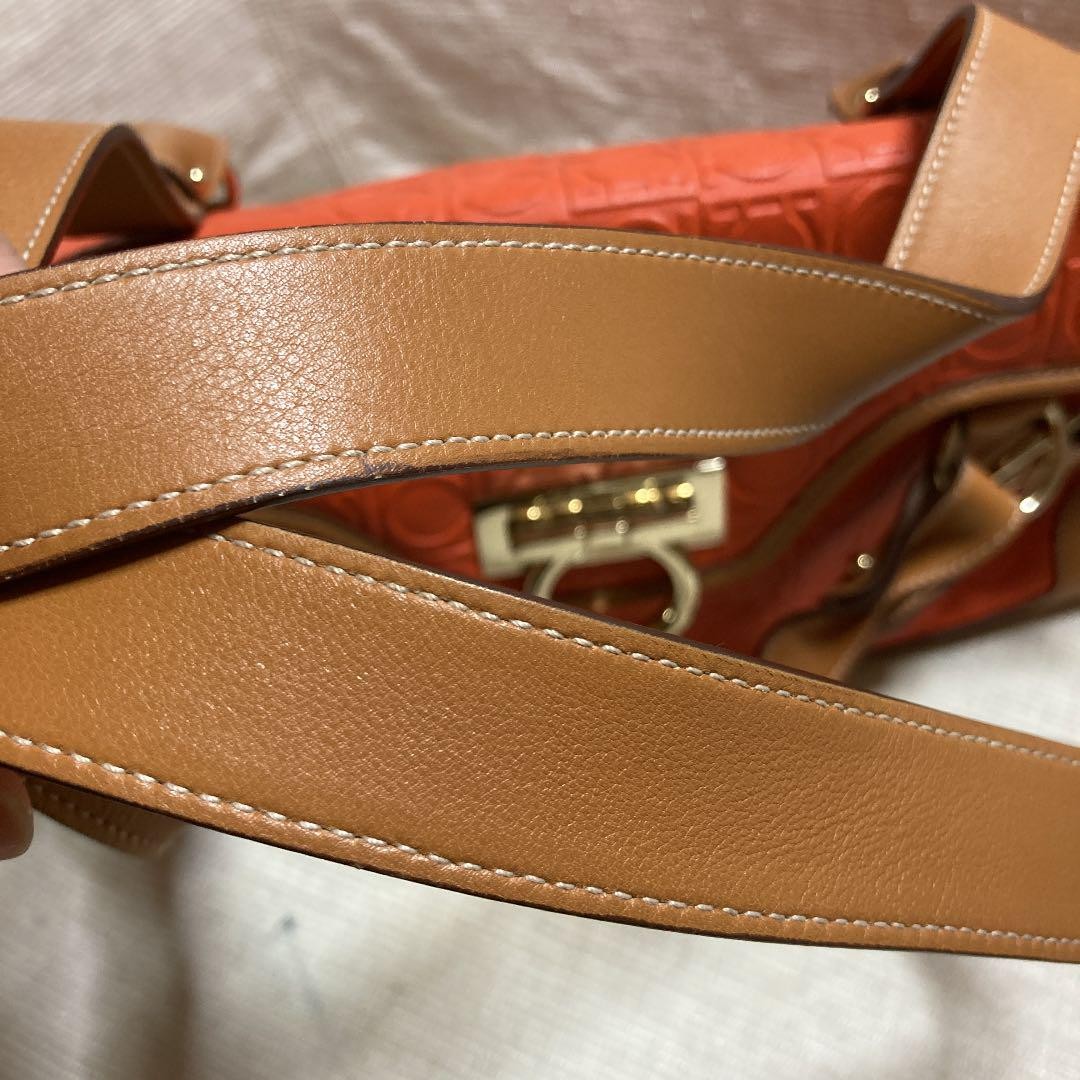 Salvatore Ferragamo Shoulder Bag Purse Gancini Authentic