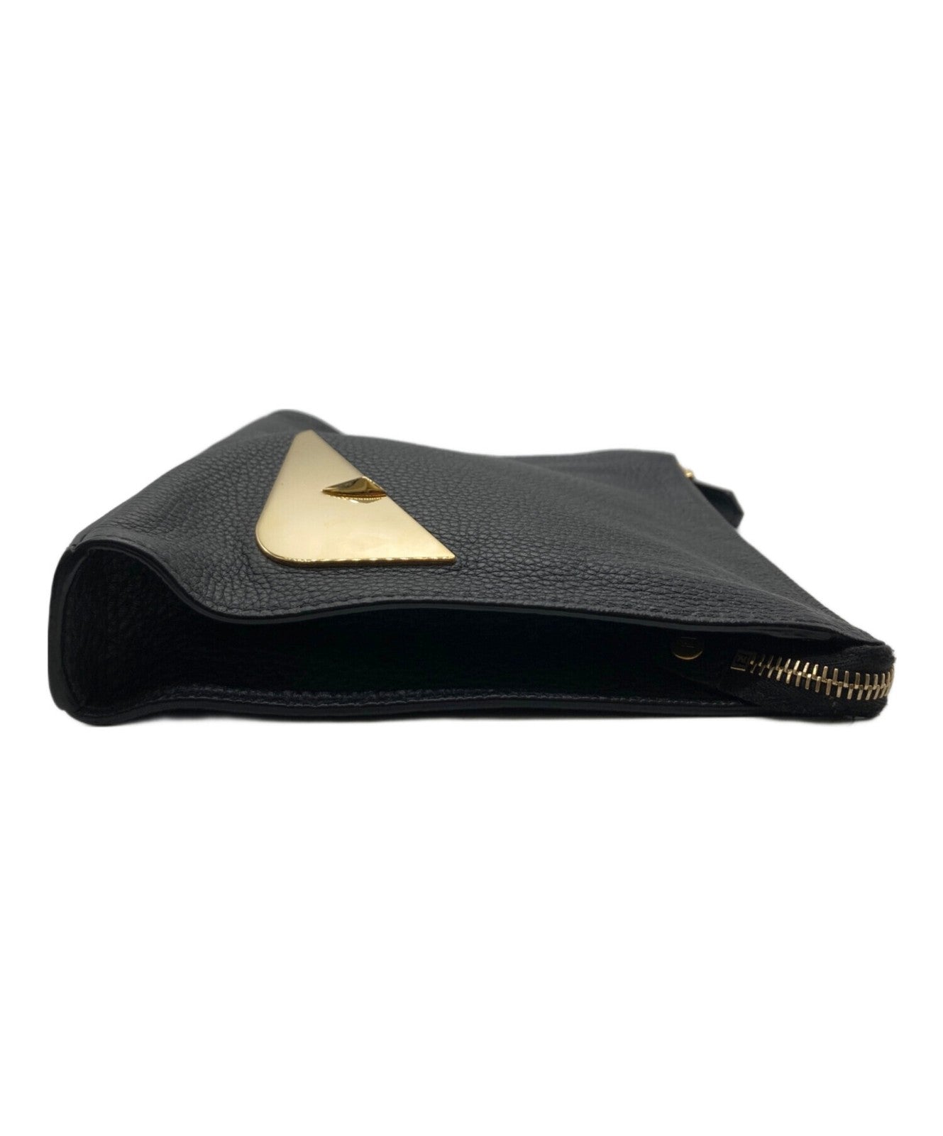 FENDI Clutch Bag Second Bag Bugs Eye Monster Black Authentic