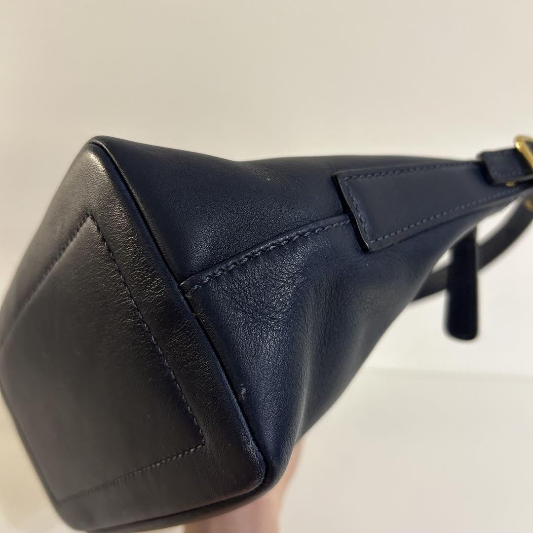 COACH Hand Bag Tote Purse Old 9844 Navy Authentic