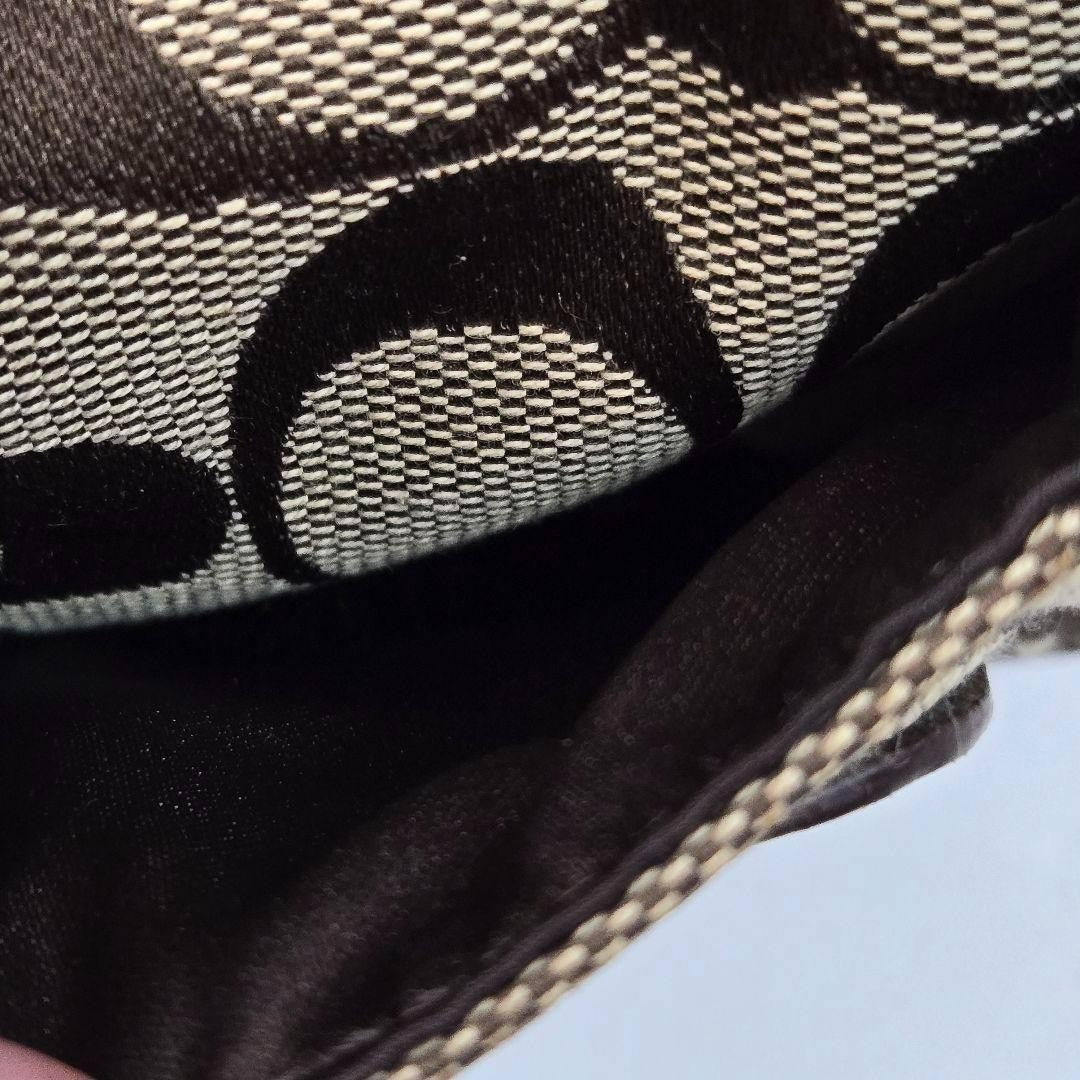 COACH Shoulder Bag Purse Signature Canvas Leather Authentic
