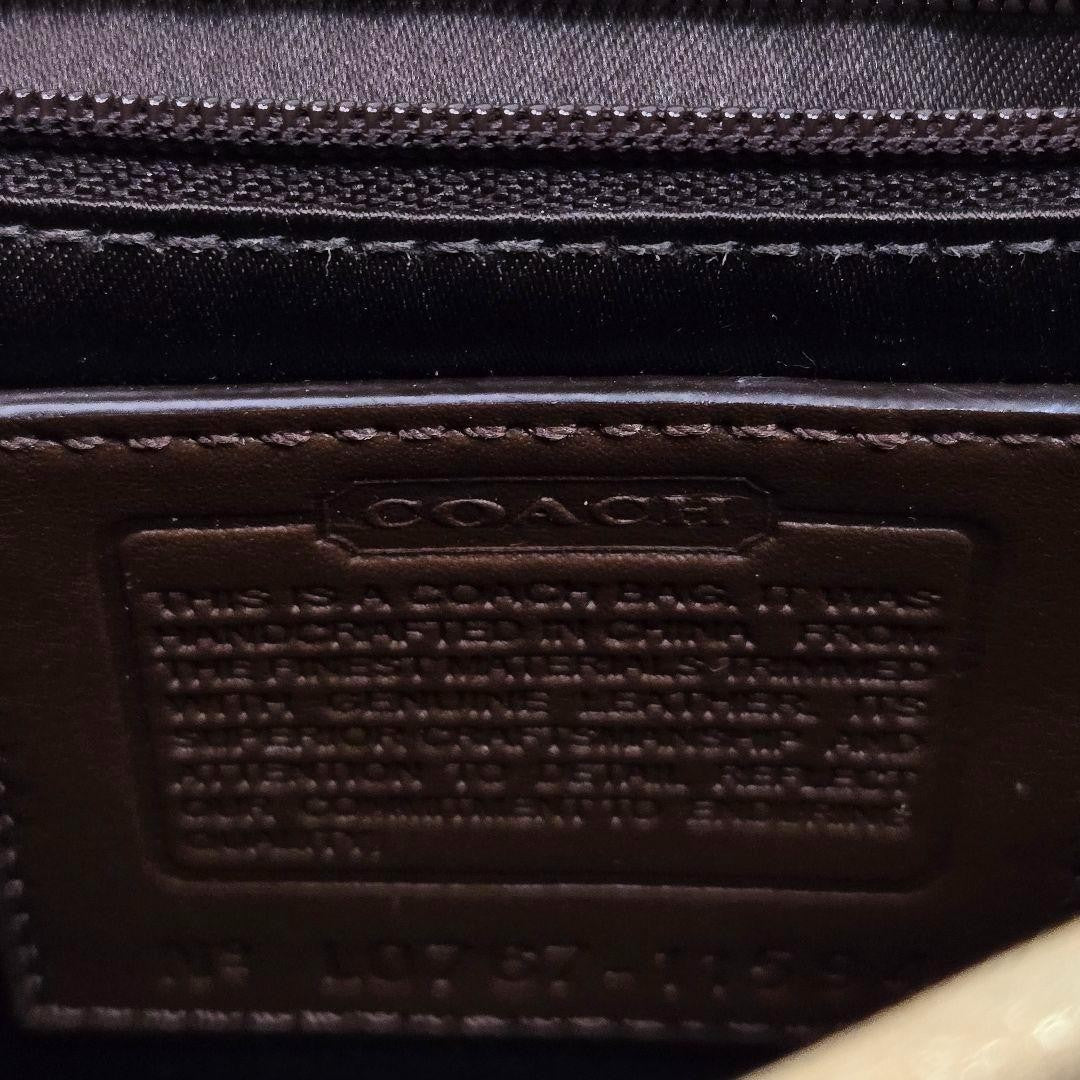 COACH Shoulder Bag Purse Signature Canvas Leather Authentic