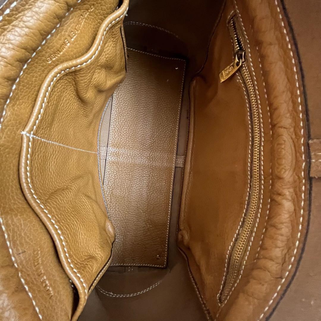 TOD'S Hand Bag Tote Purse D Bag Leather Brown Authentic