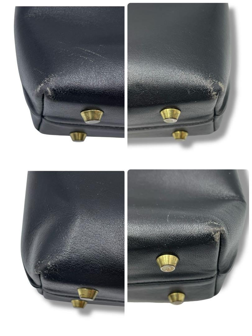 GIVENCHY Hand Bag Tote Purse 4G Black Leather Authentic