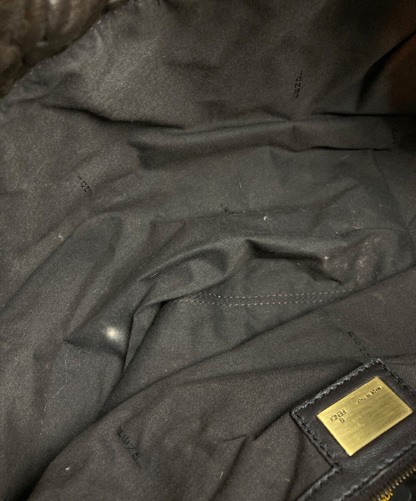 FENDI Hand Bag Tote Purse Brown Authentic