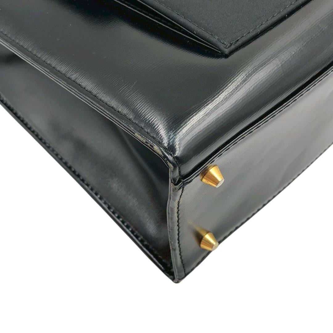 Saint Laurent Hand Bag Tote Purse Logo Leather Authentic