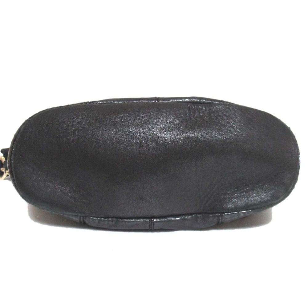 GIVENCHY Nightingale Bag Shoulder Hand Tote Purse Black Leather Vintage Auth