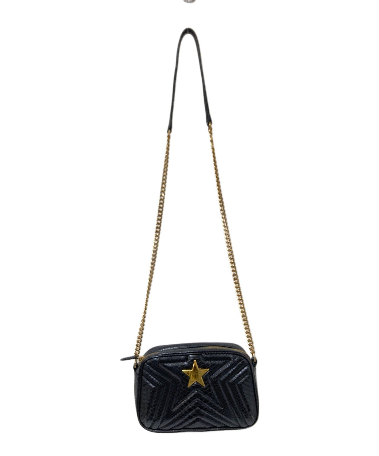 Stella McCartney Shoulder Bag Purse Star Black Authentic