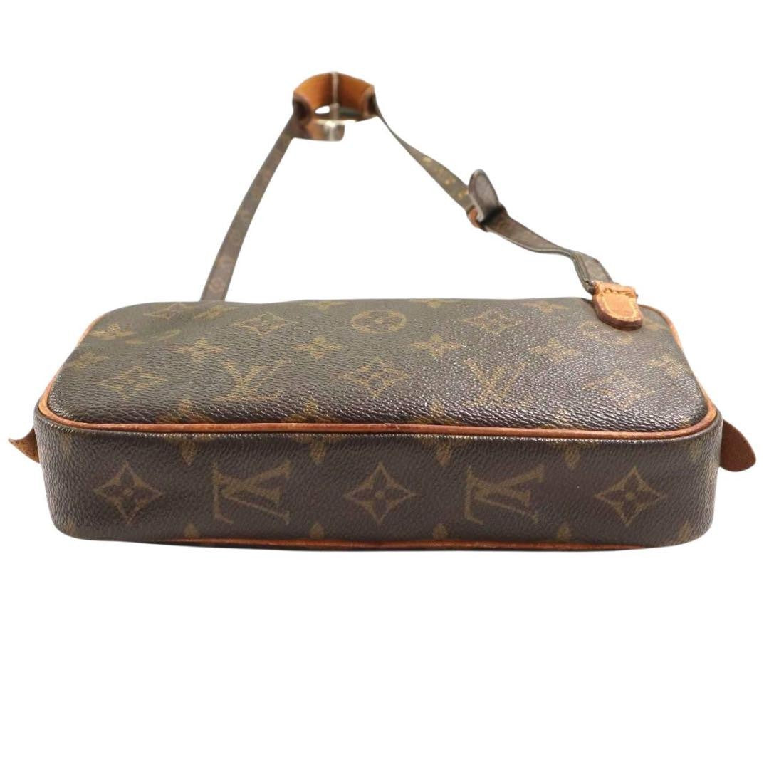 Louis Vuitton Shoulder Bag Purse Monogram M51828 PVC Leather Brown Beige