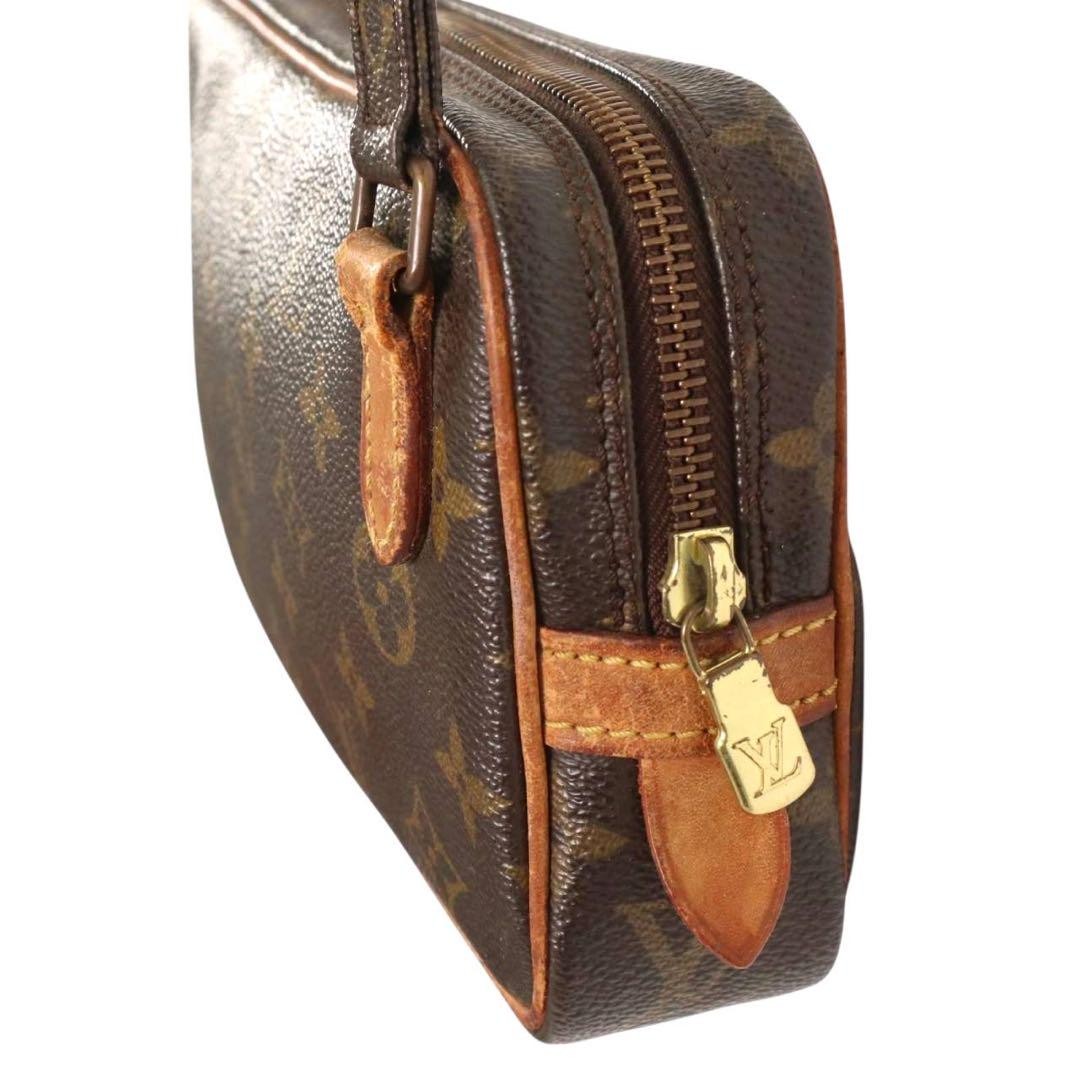 Louis Vuitton Shoulder Bag Purse Monogram M51828 PVC Leather Brown Beige