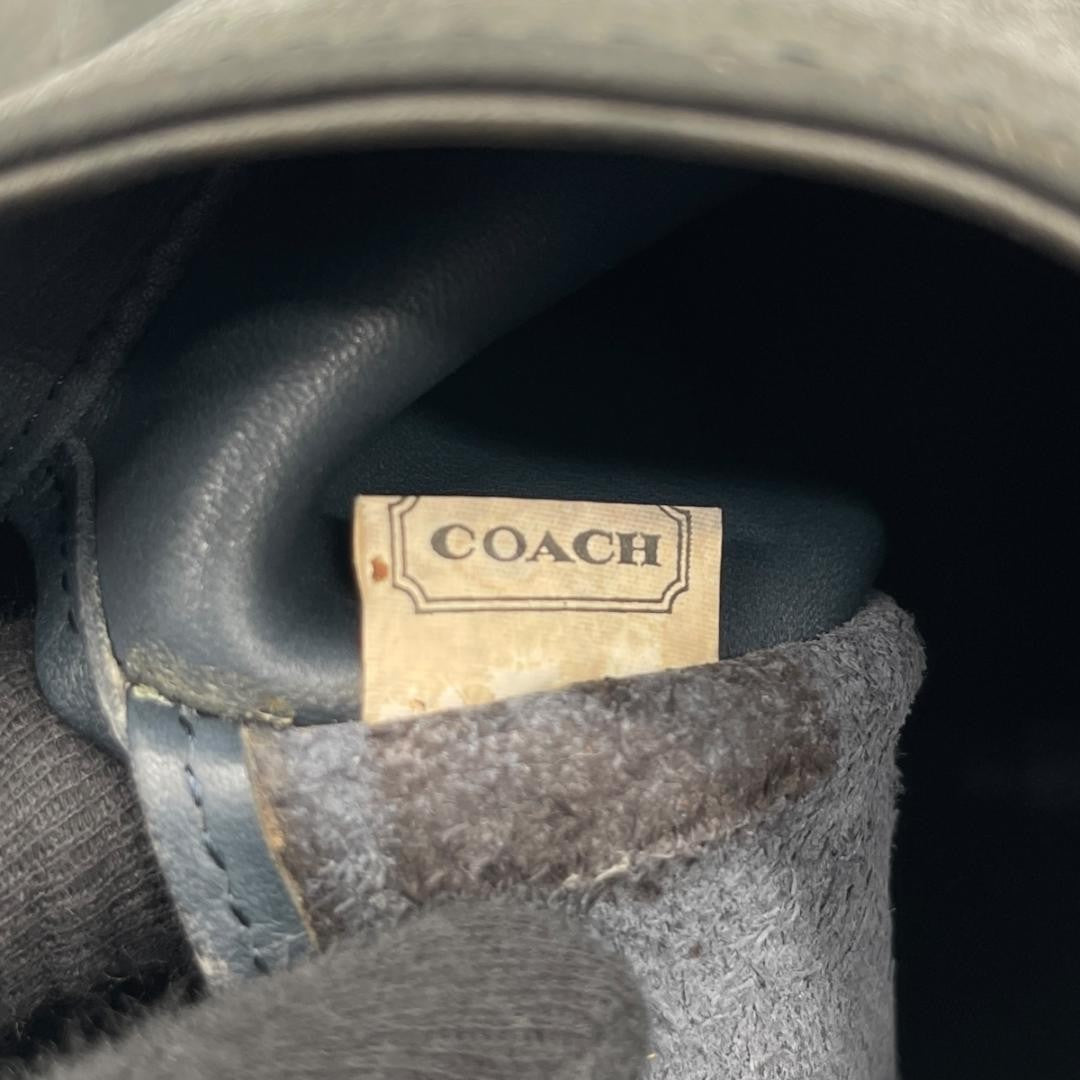 COACH Hand Bag Tote Purse Old 1949 Leather Dark Navy Authentic