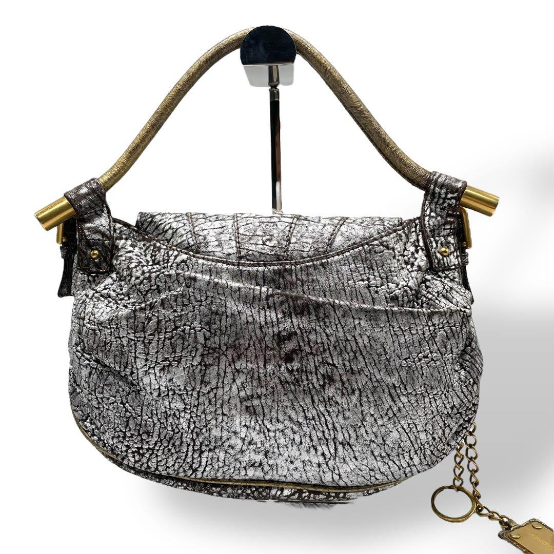 Dolce & Gabbana Shoulder Bag Purse Silver Authentic