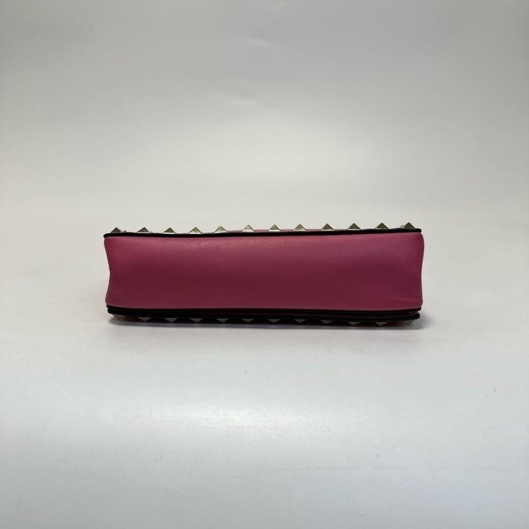 Valentino Garavani Shoulder Bag Purse Rockstuds Leather Pink Authentic