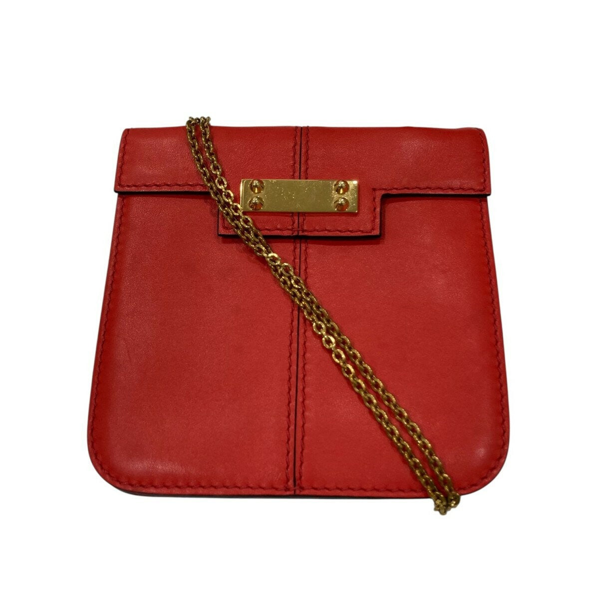 Valentino Hand Bag Tote Purse Leather Red Authentic