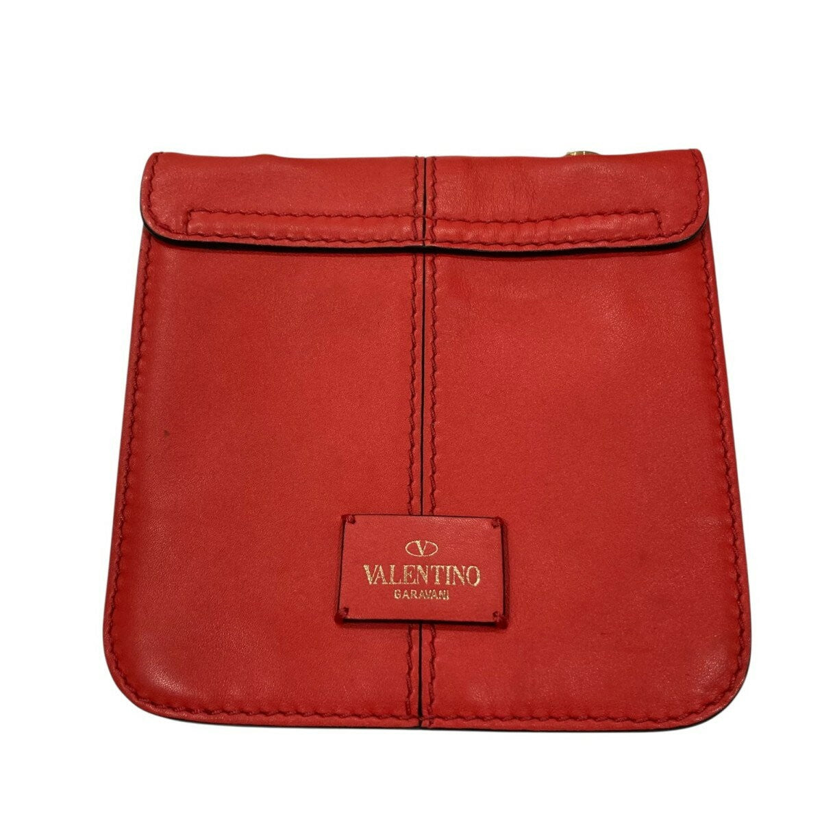 Valentino Hand Bag Tote Purse Leather Red Authentic