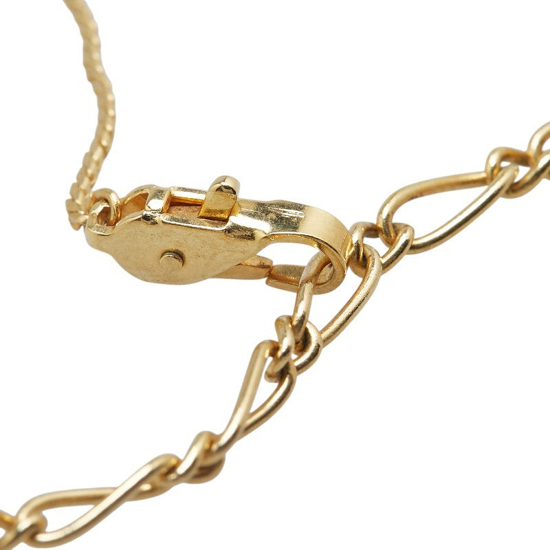 Saint Laurent Necklace Pendant YSL Cassandra Gold Authentic