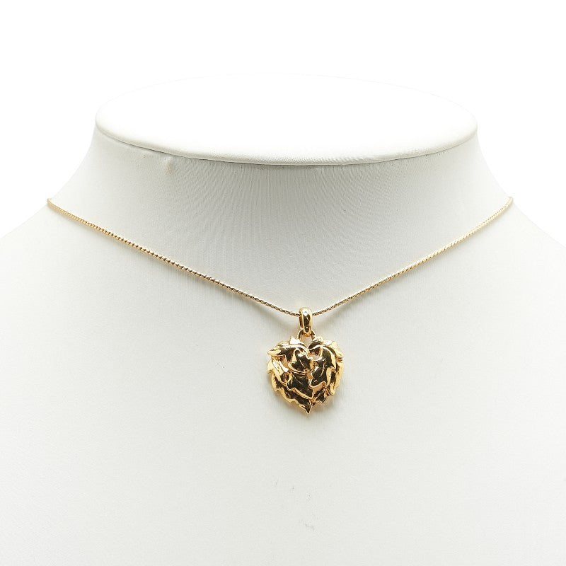 Saint Laurent Necklace Pendant YSL Cassandra Gold Authentic