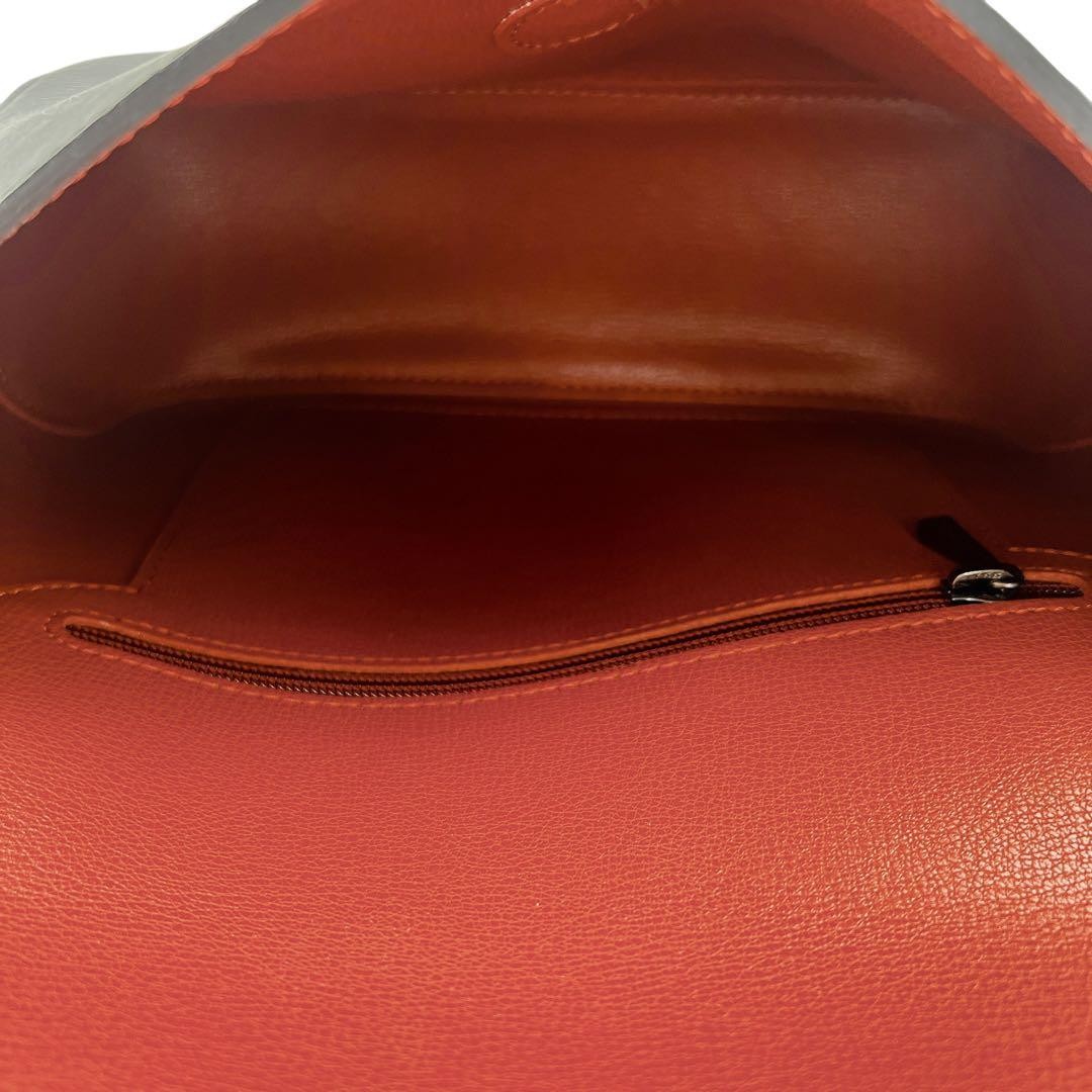 Longchamp shoulder bag Purse Black Leather Women's Authentic Used