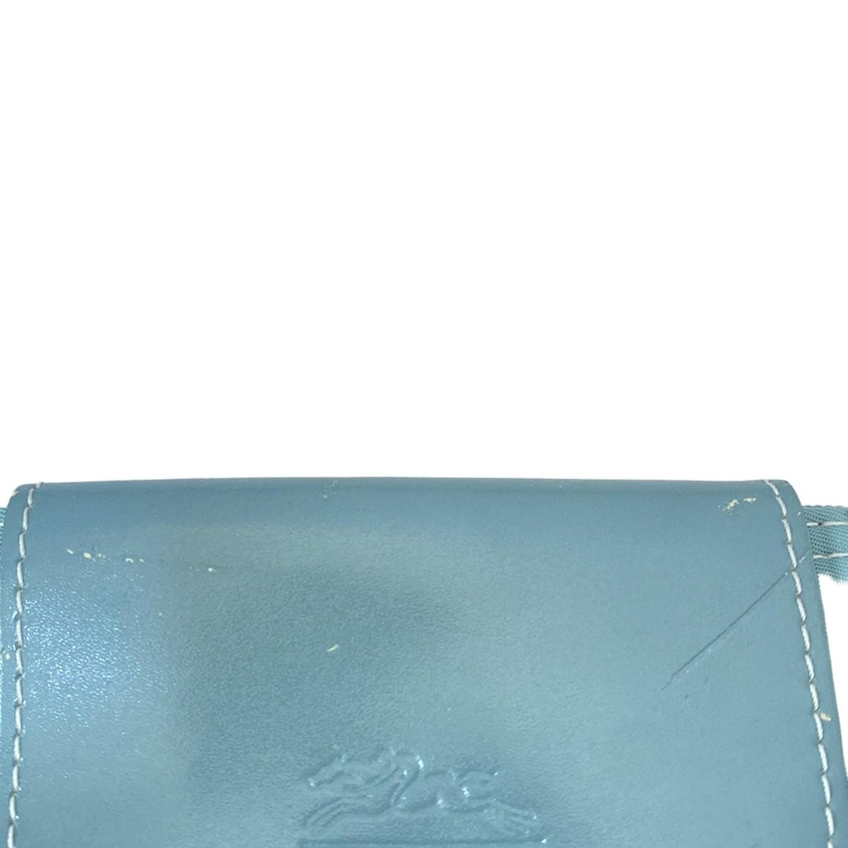 Longchamp handbag Purse light blue Nylon Leather Authentic Used Women's