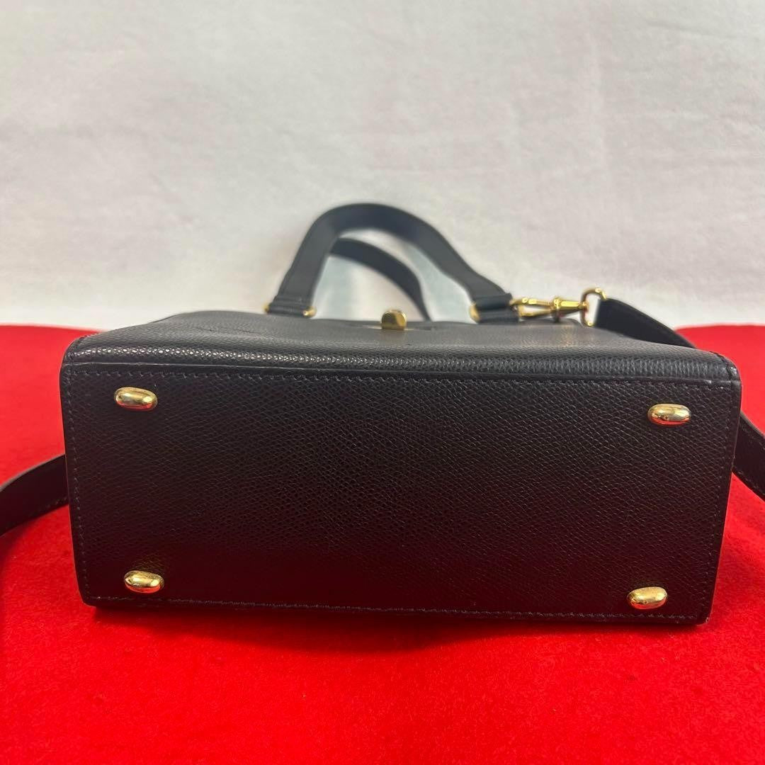 CELINE Hand Bag Tote Purse 2way Black Authentic