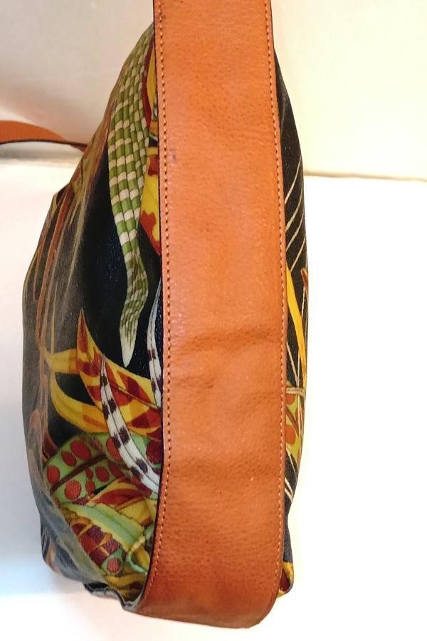 Salvatore Ferragamo Shoulder Bag Purse Leather PVC Multicolor Authentic