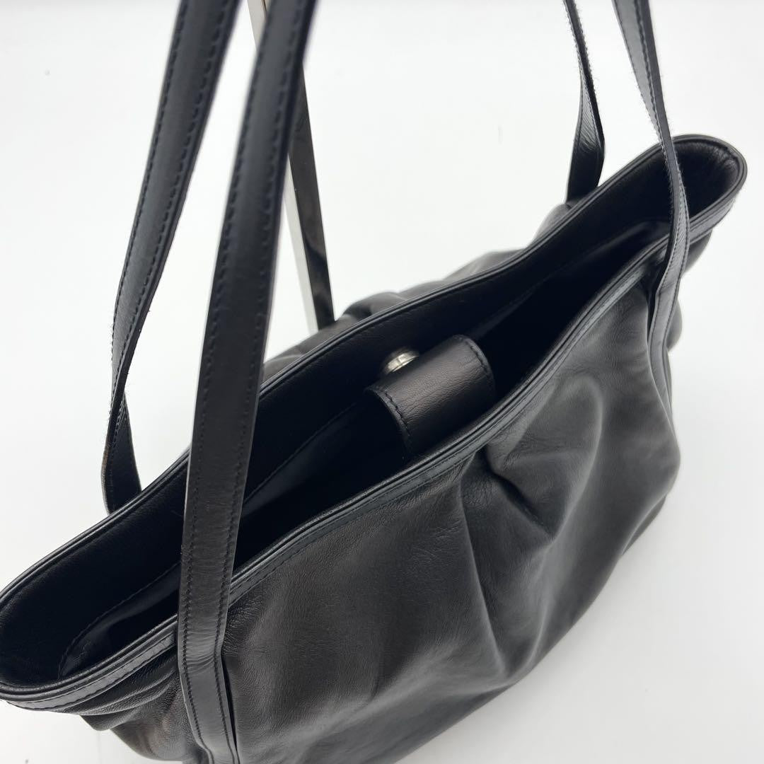 LOEWE Hand Bag Tote Purse Anagram Leather Authentic