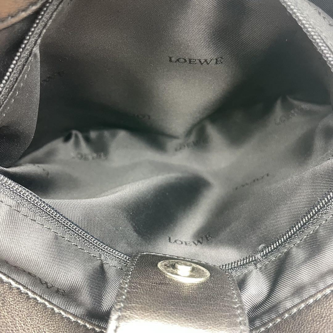 LOEWE Hand Bag Tote Purse Anagram Leather Authentic
