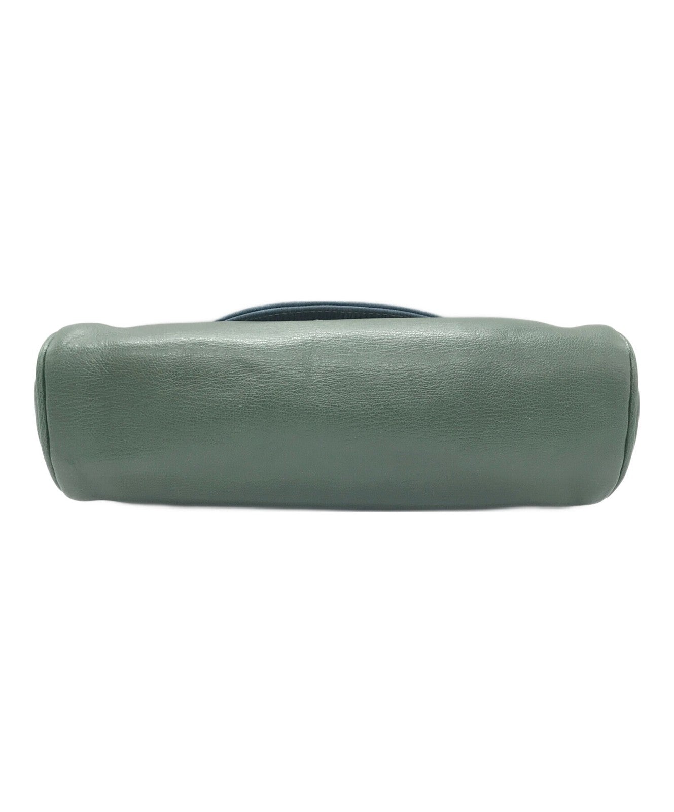 LOEWE Clutch Bag Second Bag Logo Green Blue Authentic