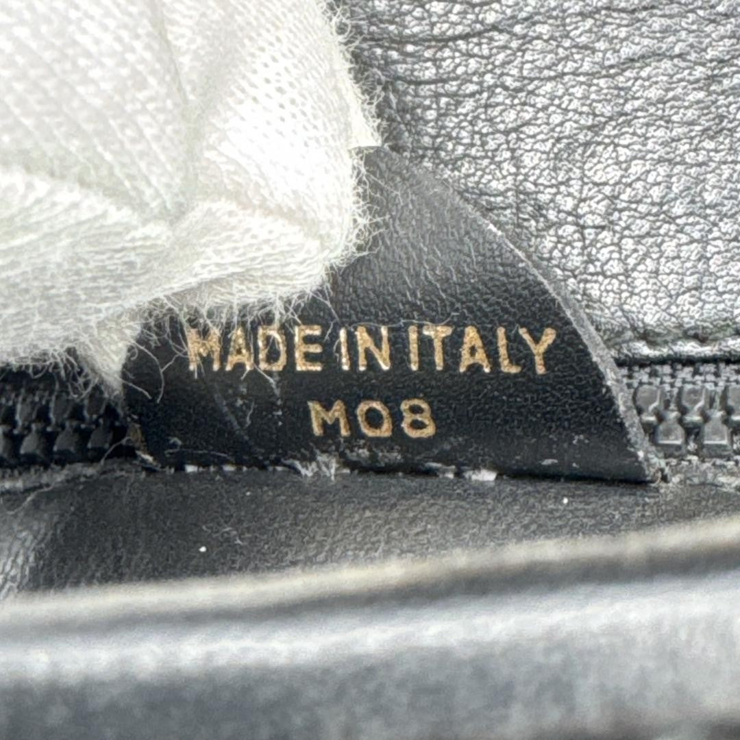 CELINE Shoulder Bag Purse Macadam Chain Black Authentic
