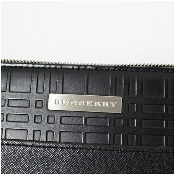 BURBERRY Second bag Business bag Leather Black Authentic