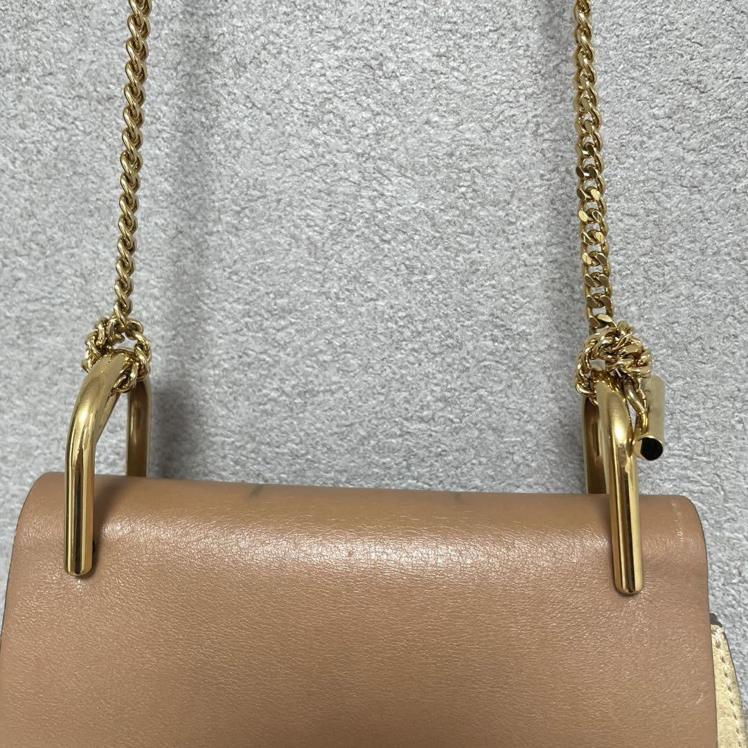 Chloe Shoulder Bag Purse Drew Camel Brown Authentic