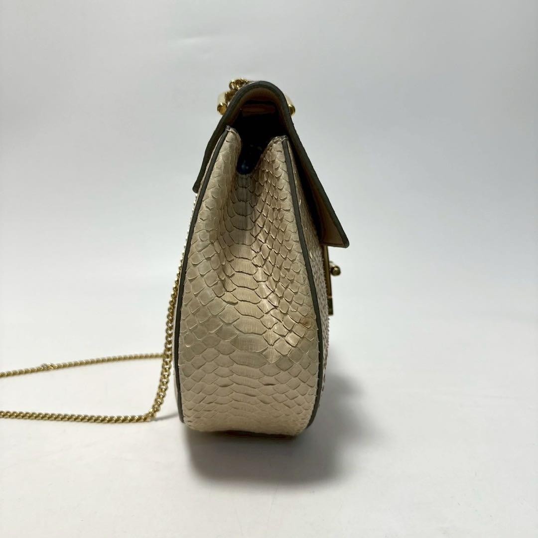 Chloe Shoulder Bag Purse Drew Leather Beige Ivory Authentic