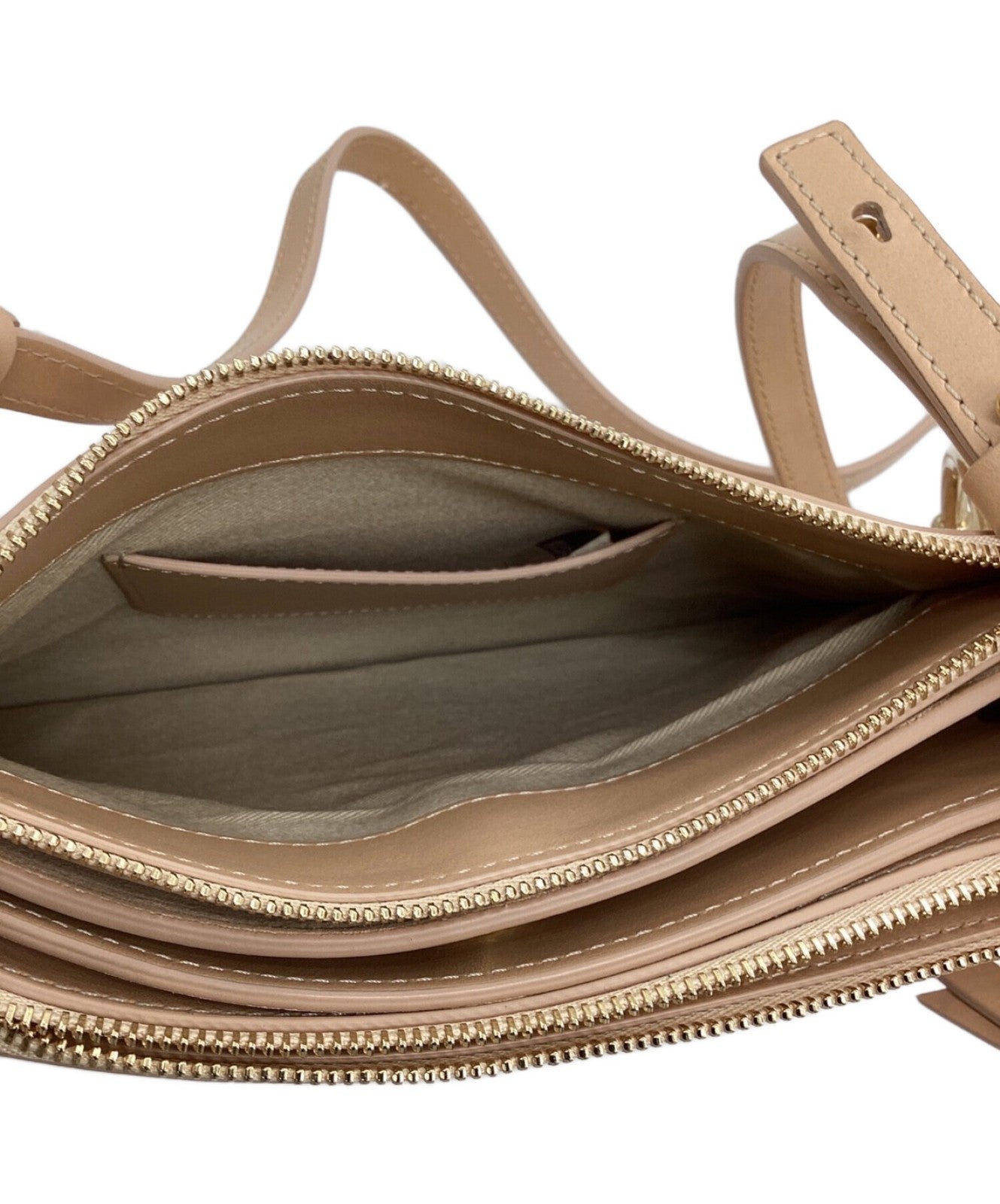 Chloe Body Bag Waist Pouch Ladies Roy Trio Pink Beige Authentic