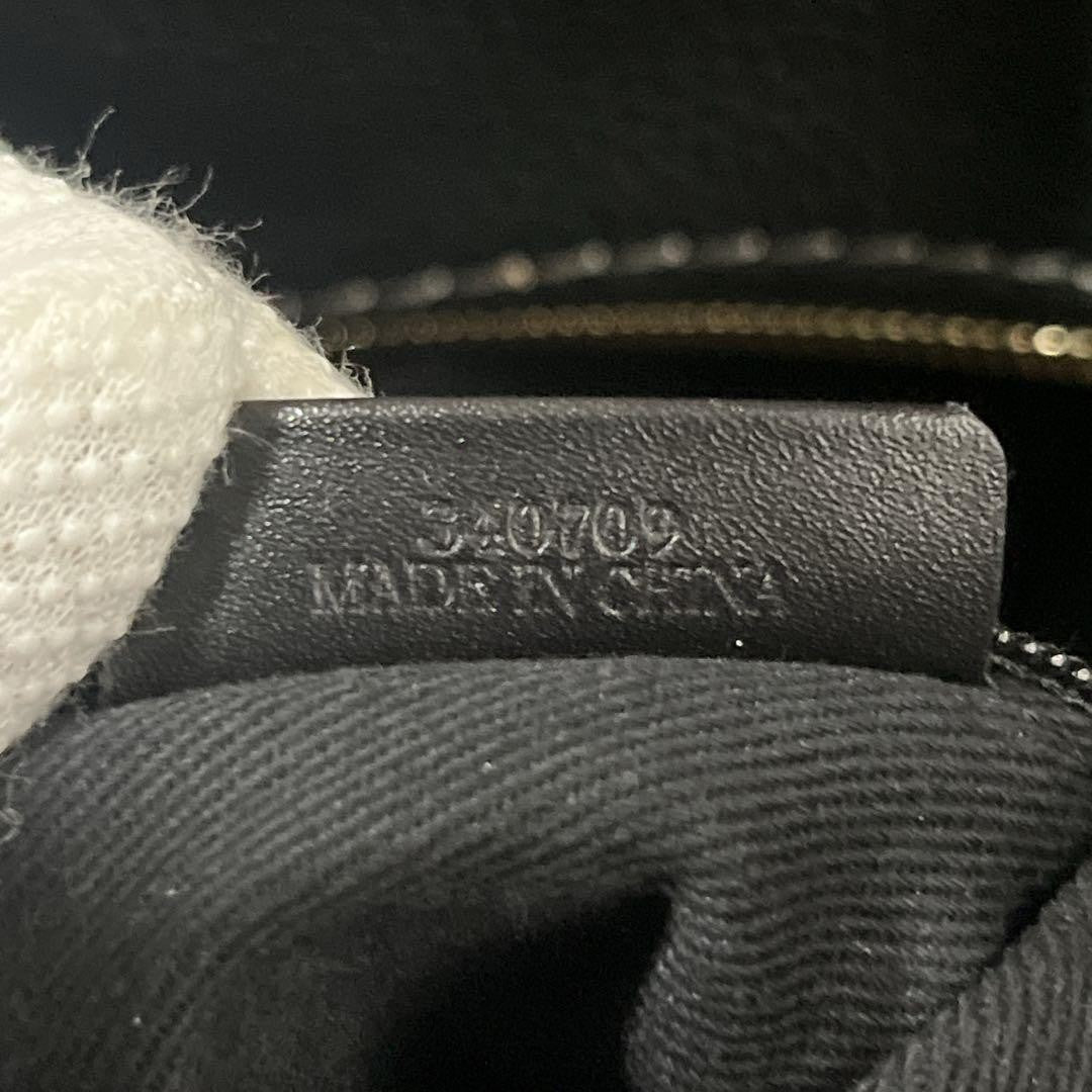 LOEWE Hand Bag Tote Purse Anagram Canvas Leather Black Authentic