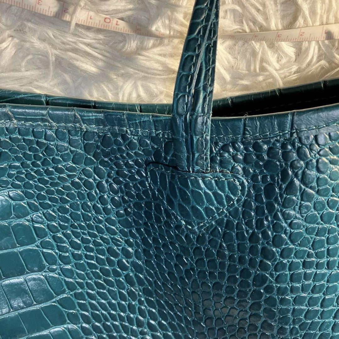 Longchamp Shoulder Bag Purse Leather Green Authentic
