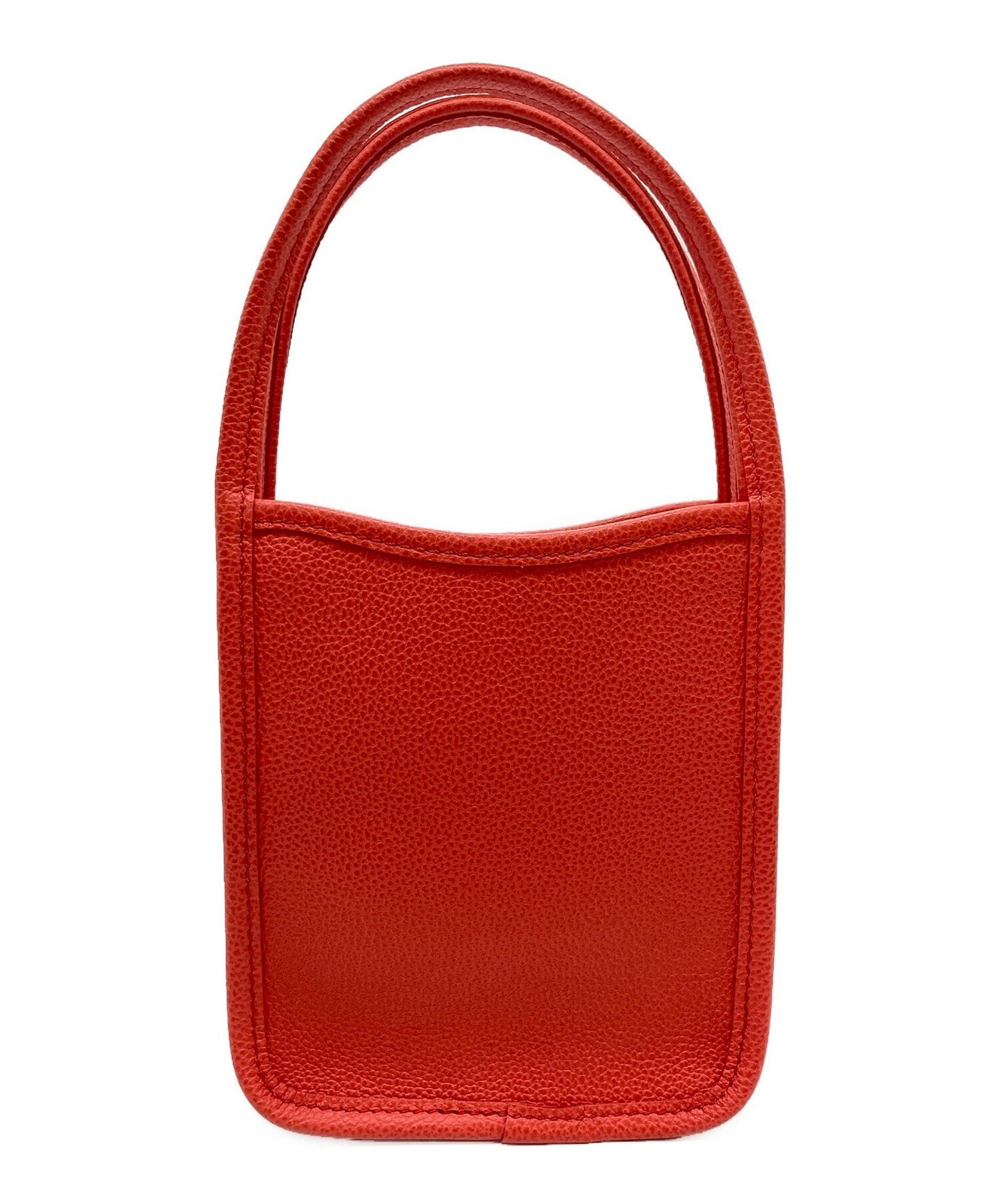 Longchamp Hand Bag Tote Purse Orange Authentic