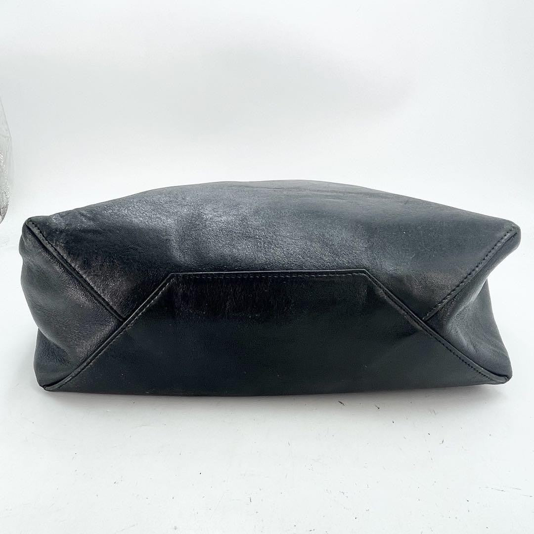 CELINE Hand Bag Tote Purse Business Bag Leather Brown Black Authentic