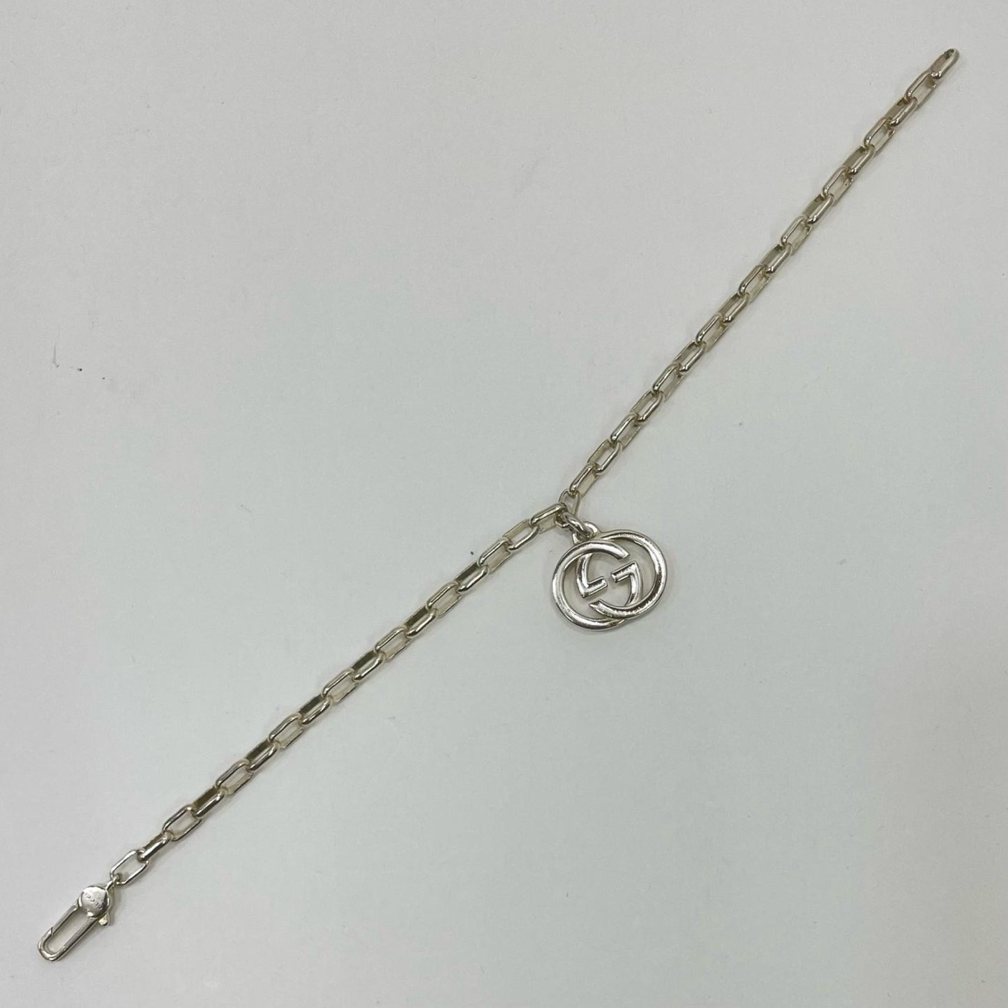GUCCI Bracelet Bangle Interlocking G Silver Ag925 Unisex Accessory Authentic