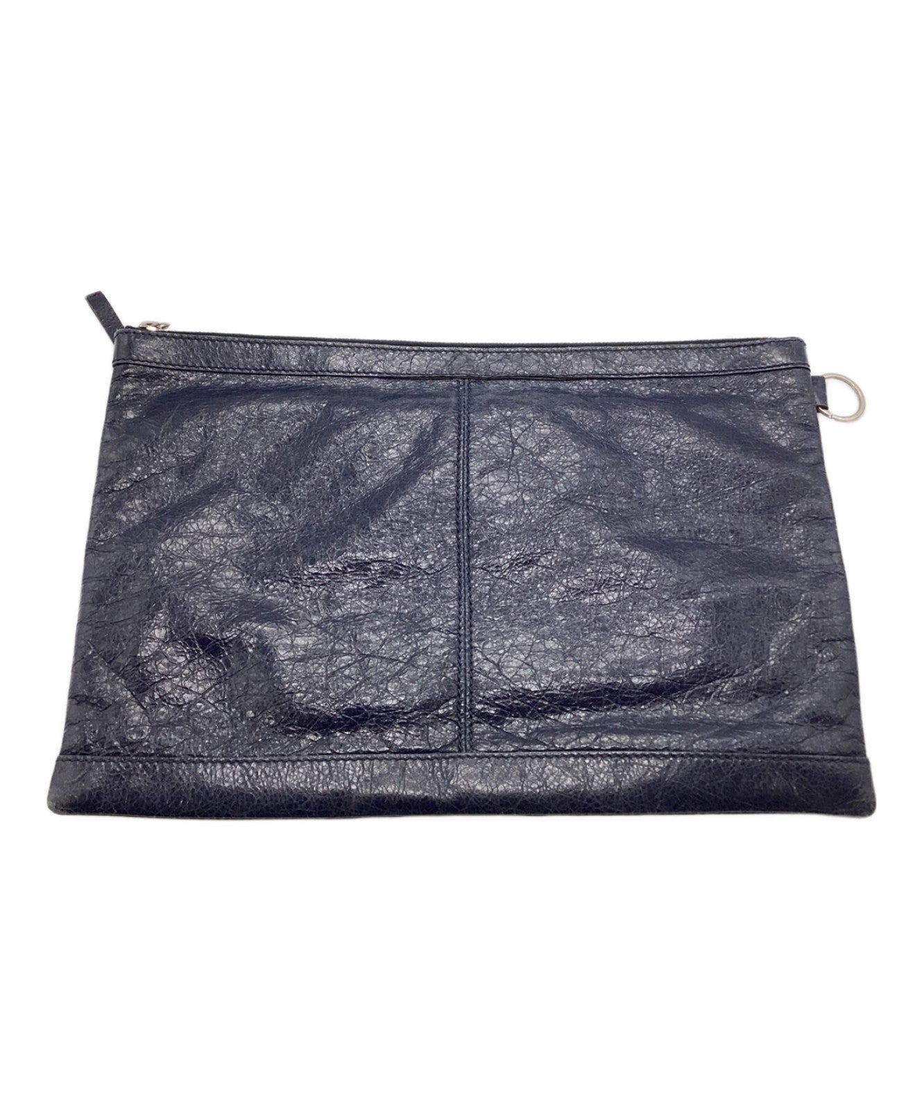 BALENCIAGA Clutch Bag Second Bag Navy Authentic