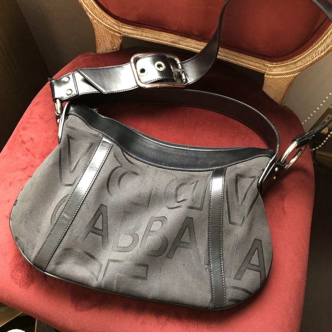 Dolce & Gabbana Hand Bag Tote Purse Black Authentic