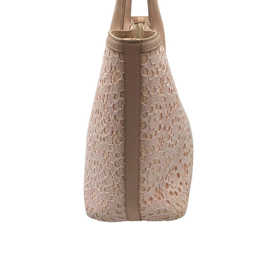 Dolce & Gabbana Hand Bag Tote Purse Lace Pink Authentic