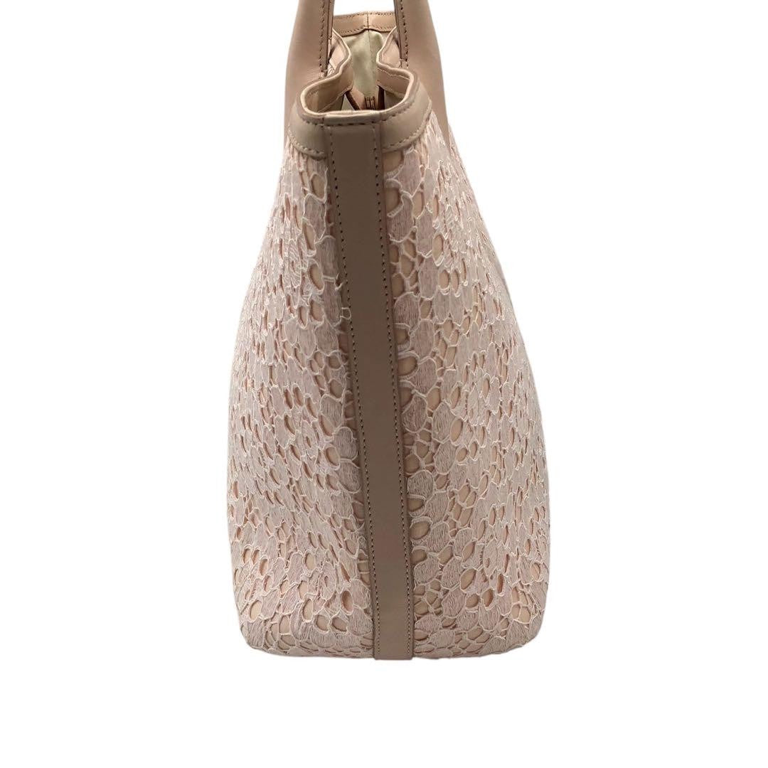 Dolce & Gabbana Hand Bag Tote Purse Lace Pink Authentic