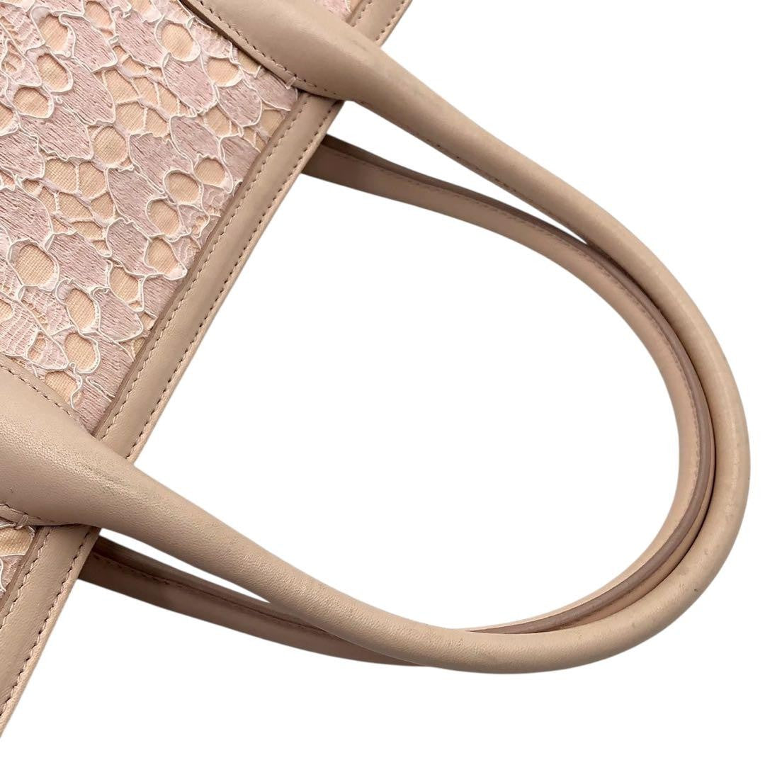 Dolce & Gabbana Hand Bag Tote Purse Lace Pink Authentic