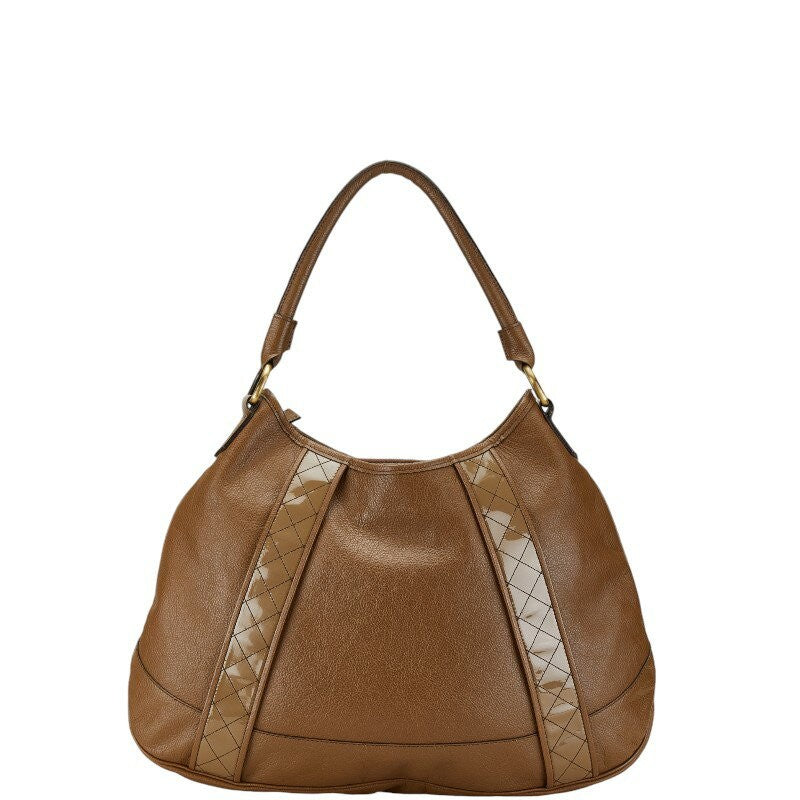 BURBERRY Hand Bag Tote Purse Nova Check Leather Beige Authentic