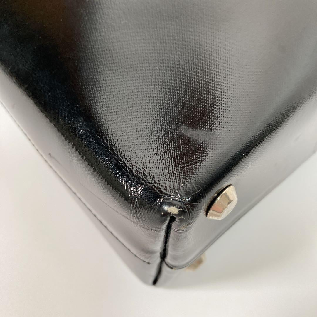 GIVENCHY Black Hand Bag Tote Purse Leather Authentic