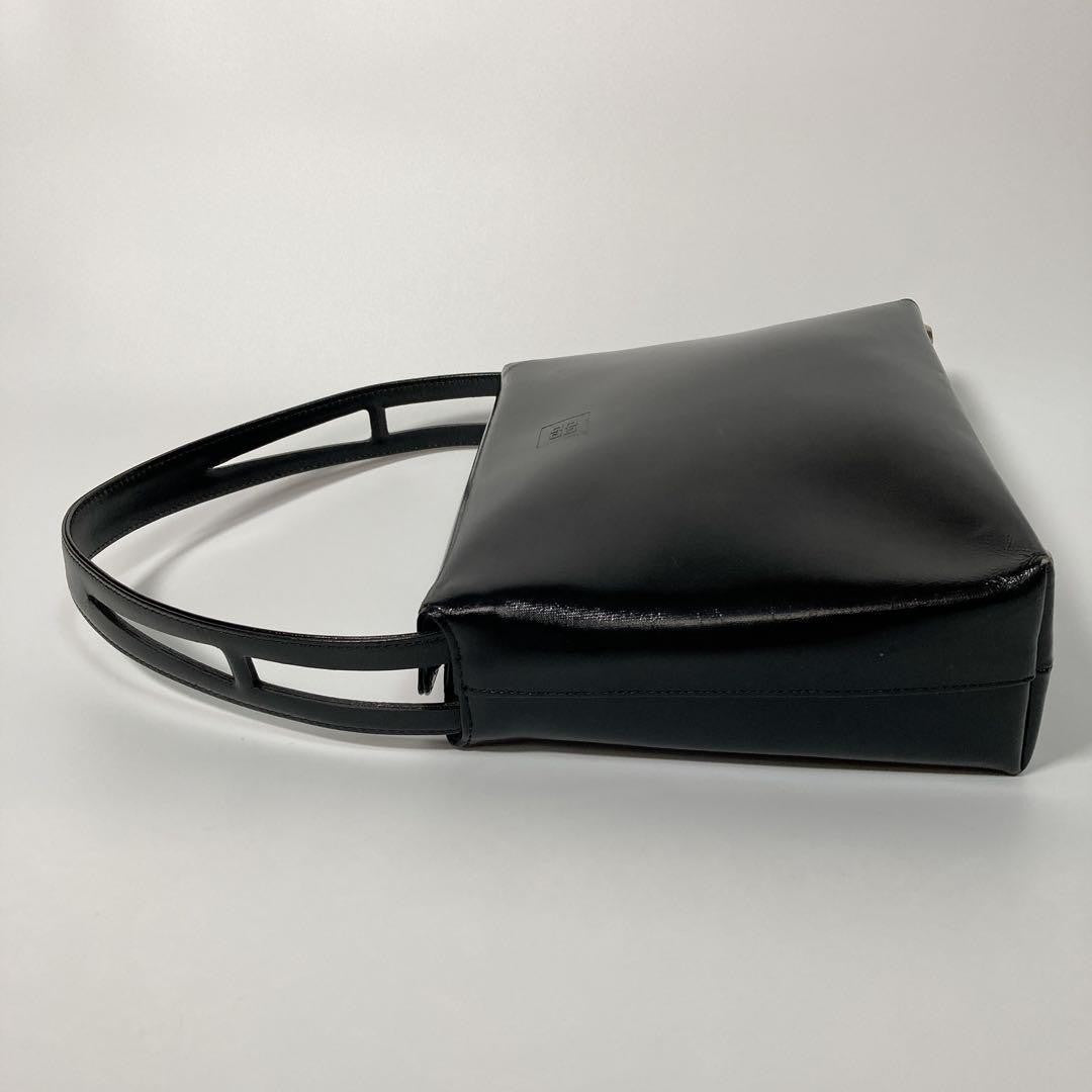 GIVENCHY Black Hand Bag Tote Purse Leather Authentic