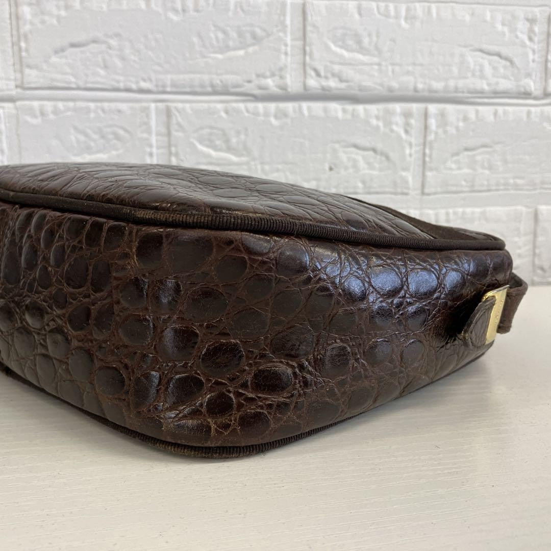Salvatore Ferragamo VARA RIBBON Purse Shoulder bag Brown Used Women's Authentic