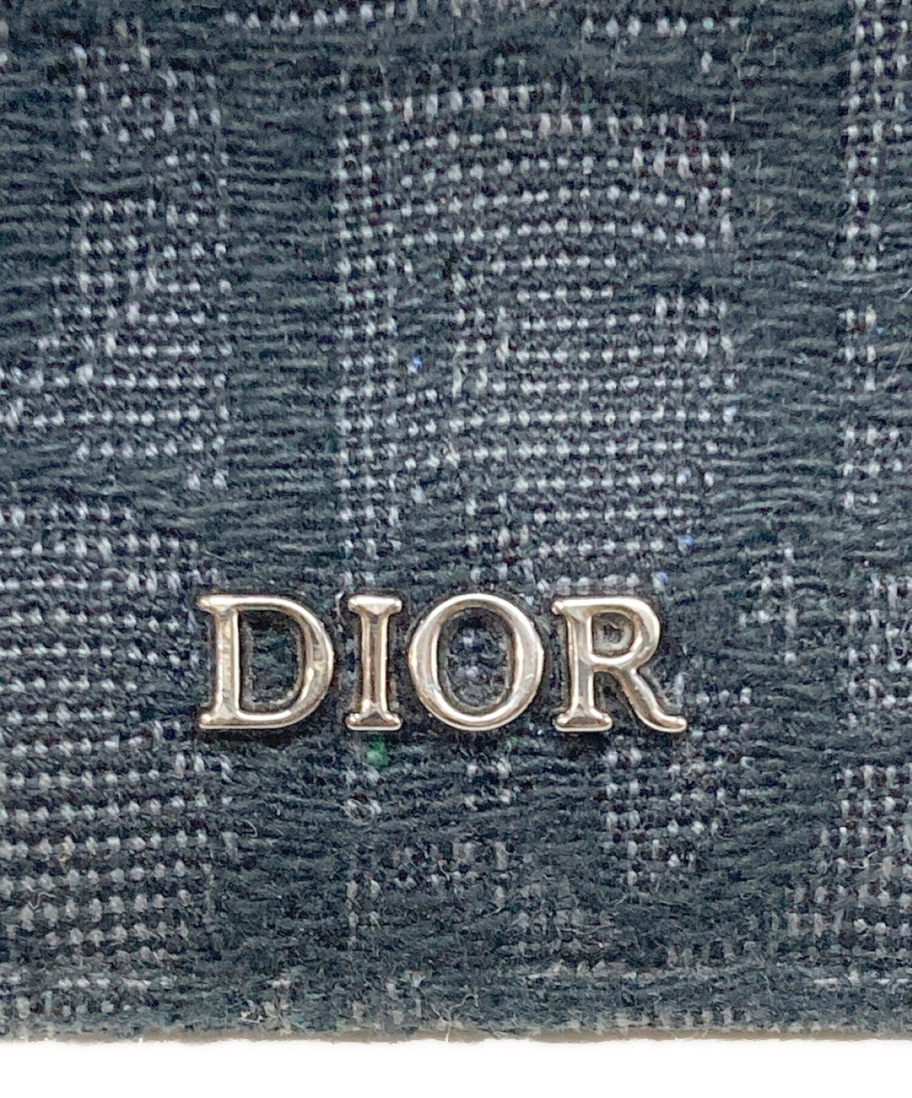Christian Dior Coin Case Card Holder Wallet Purse Compact Trotter Black Auth